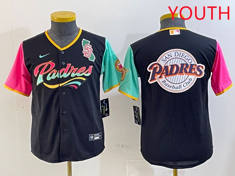 Youth San Diego Padres Blank Black City Edition Game 2025 Nike MLB Jersey style 12